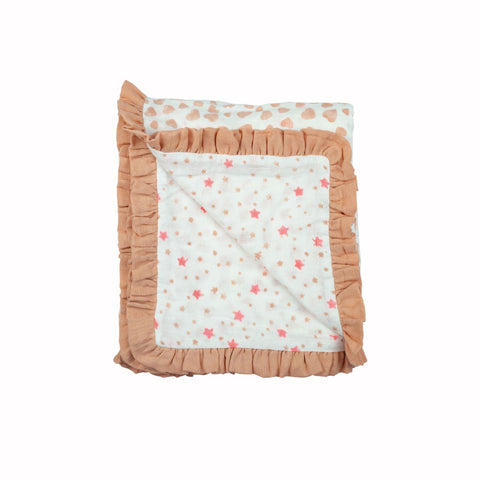 Muslin Ruffle Blanket - Single