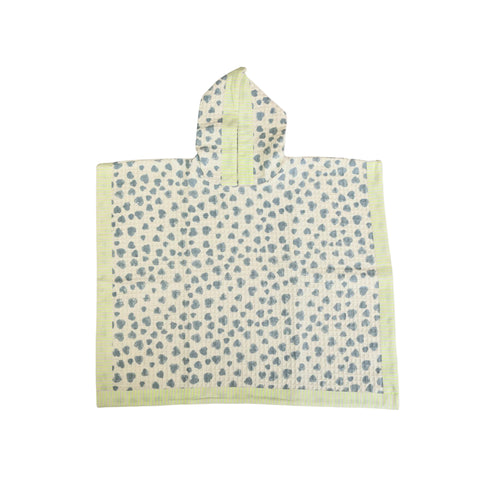 Waffle Cotton Hooded Poncho