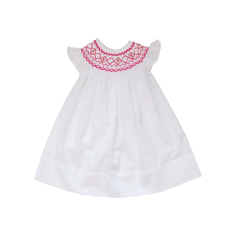 An embroidered nightie with short sleeves
