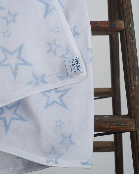 Blue Supersize Muslin Square