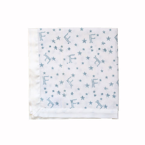 Blue Monogram Muslin