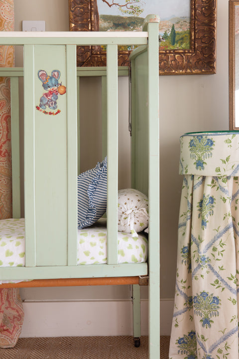 Triangle Print Fitted Muslin Cot Sheet