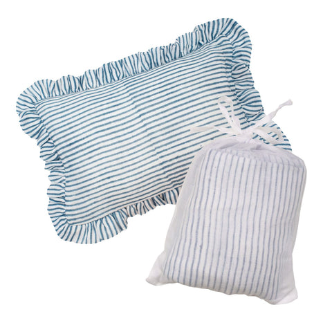 Muslin Cot Sheet and Mini Ruffle Pillow Gift Set
