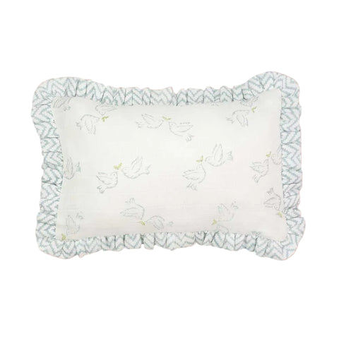 Muslin Ruffle Mini Pillow