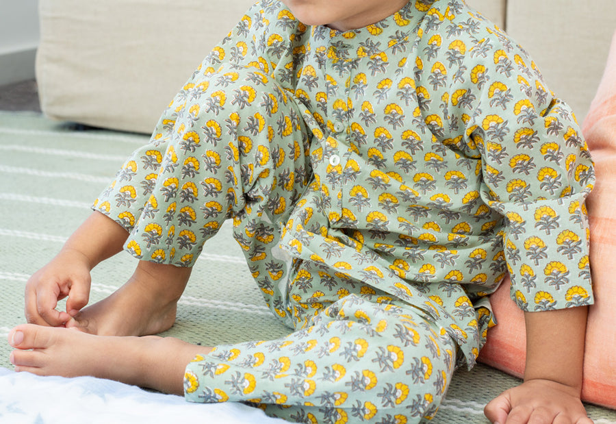 Children's Block-printed Pyjamas