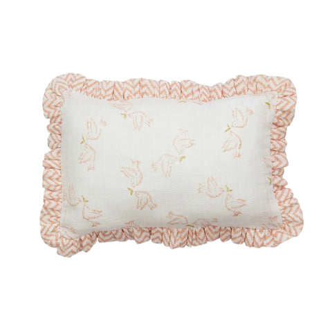 Muslin Ruffle Mini Pillow