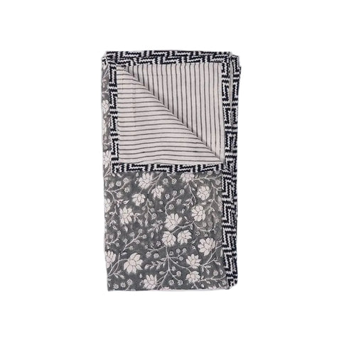 Charcoal Cotton Dohar Baby Blanket